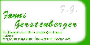 fanni gerstenberger business card